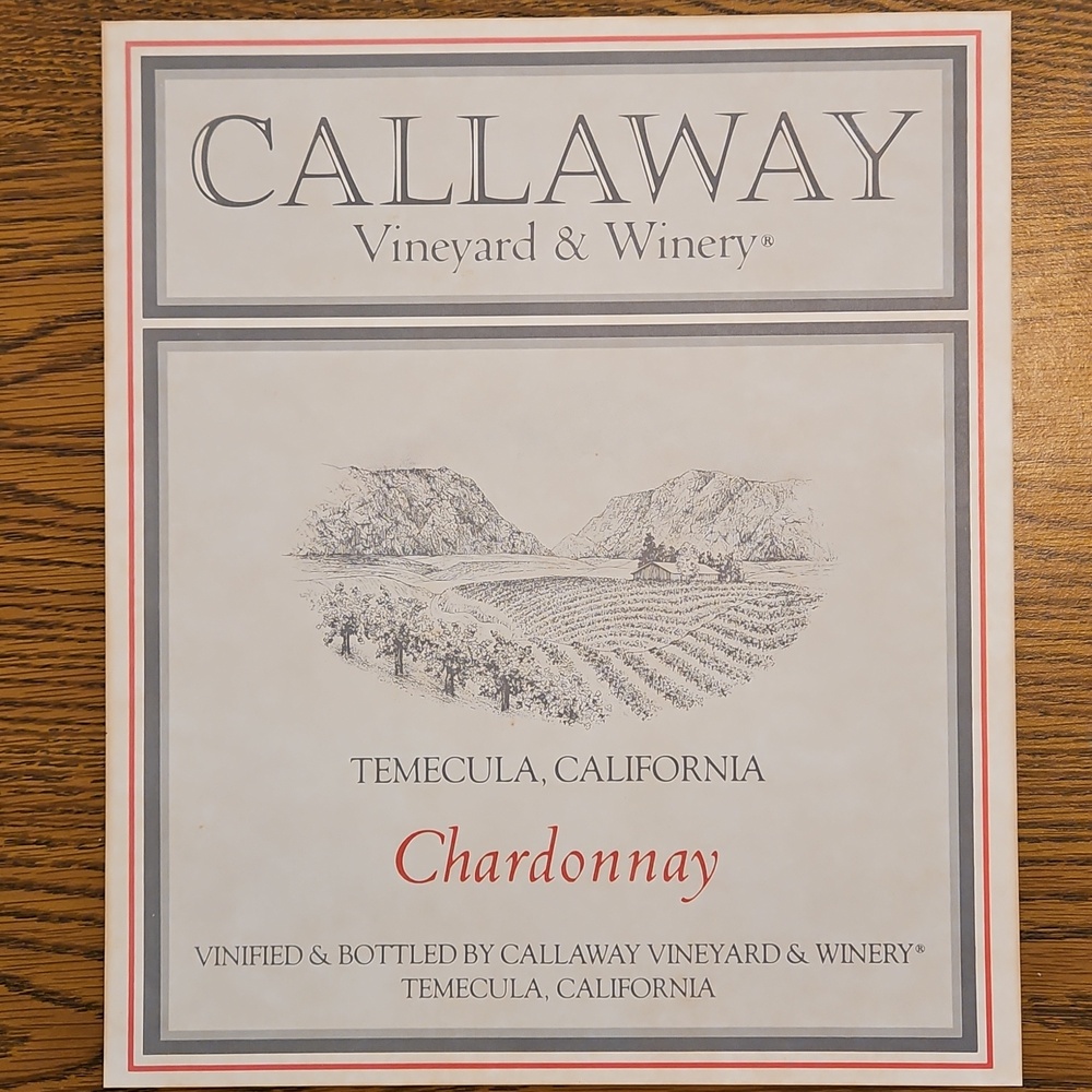Callaway Vineyard & Winery Chardonnay - Poster of the Bottle Label